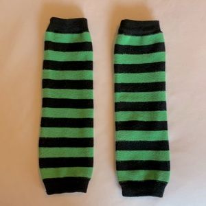 Babylegs St Patricks green stripe leggings/leg warmers